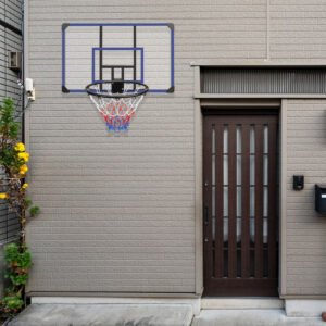 Wall-mounted basketball hoop 45 x 29 inches shatterproof back