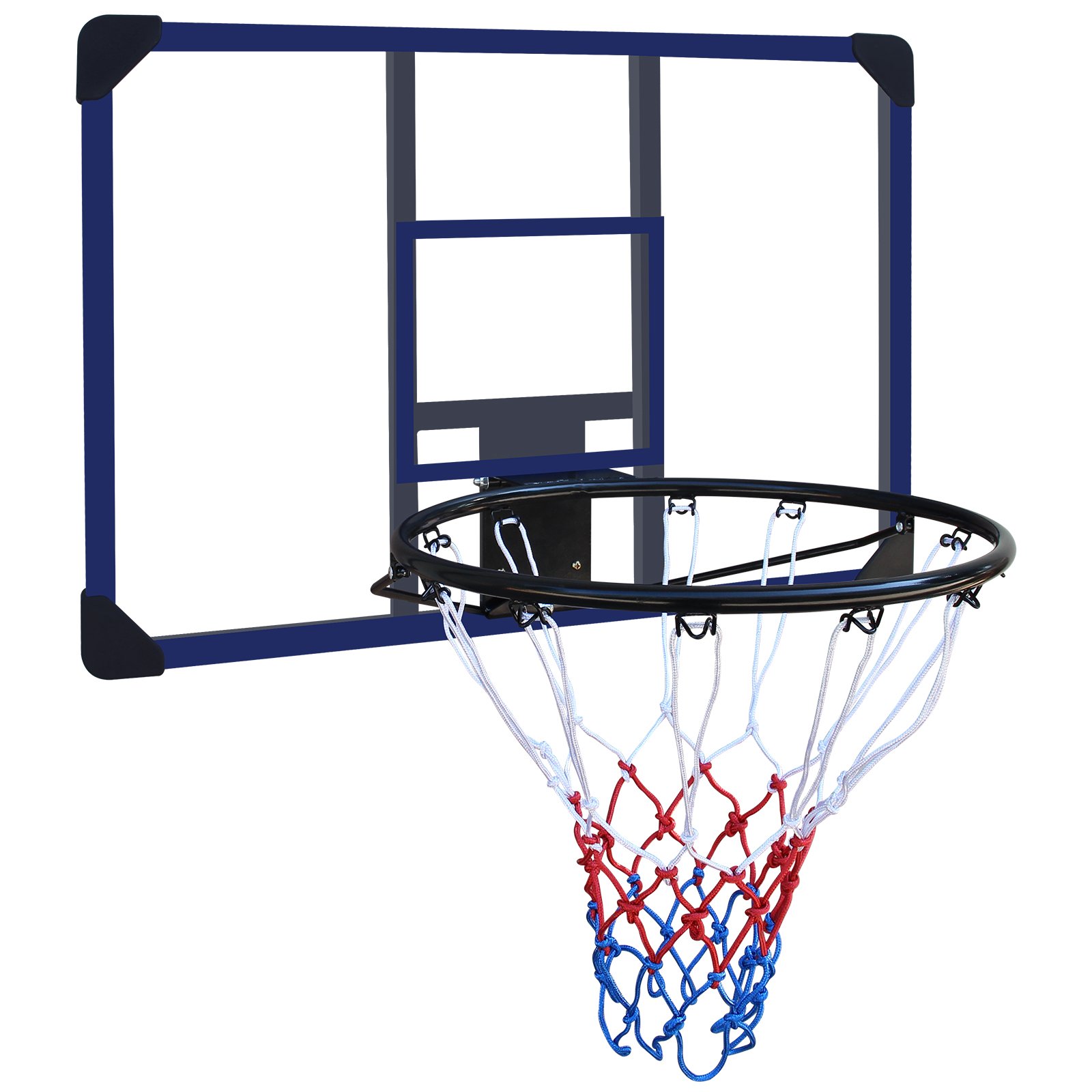 Wall-mounted basketball hoop 35 x 24 inches shatterproof back